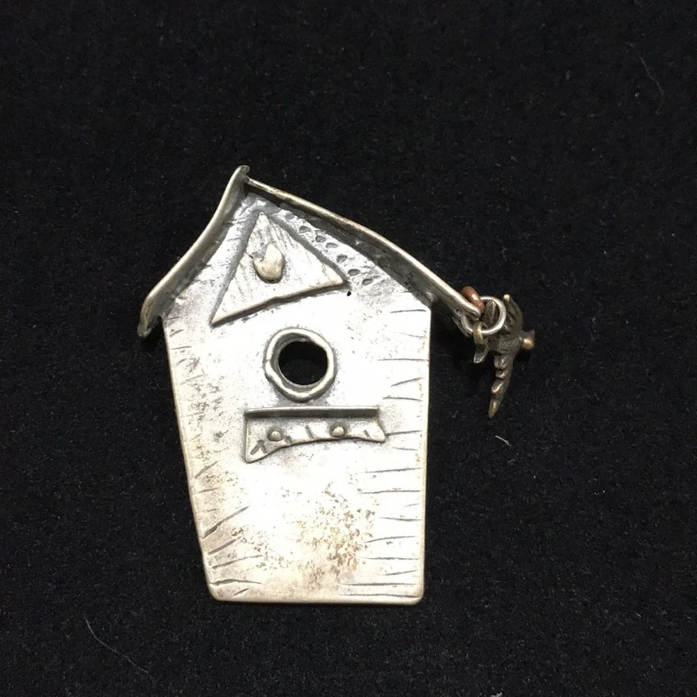 Vintage Klein Birdhouse w/ Bird Brooch